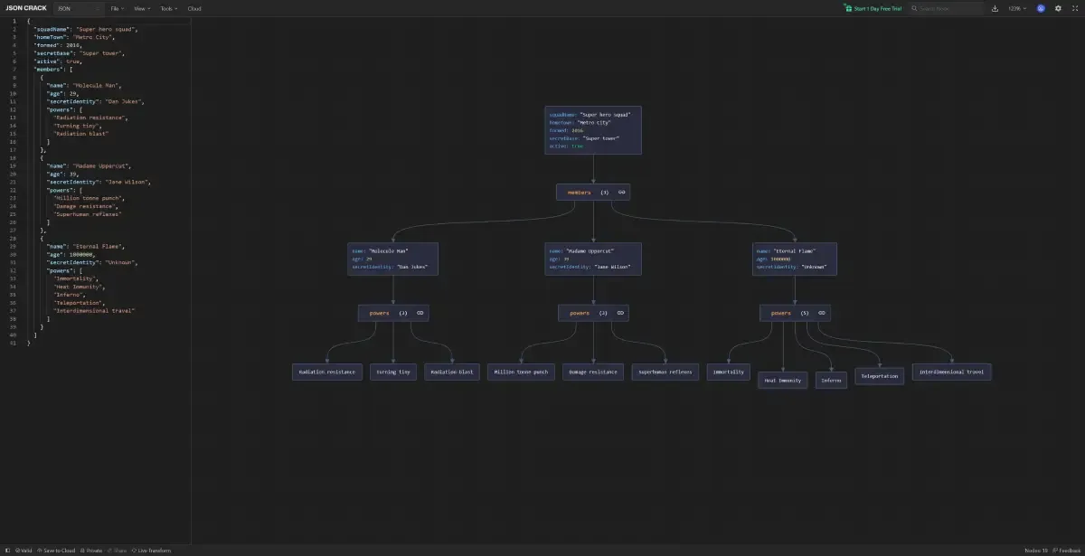 JSON Crack 編輯器